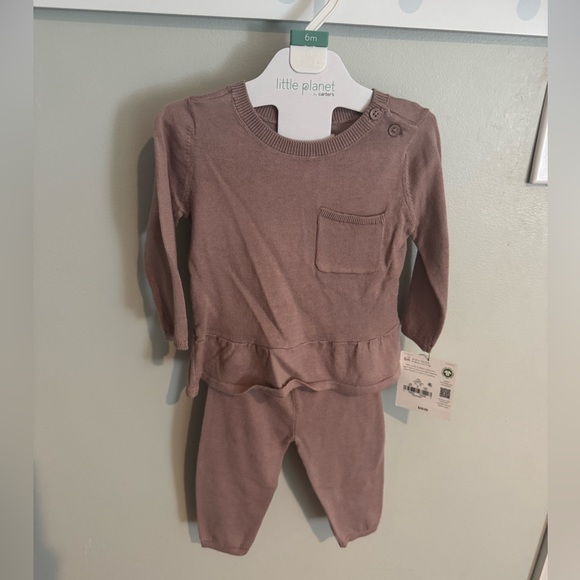 6M- Little Planet Mauve Baby Outfit - Picture 1 of 3